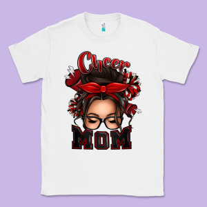Cheer Mom Messy Bun Classic Tee Designed By Texasbilliewilder