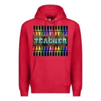Cardinal Teacher Crayons Premium Hoodie - LillyAllenDesigns