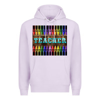 Lilac Teacher Crayons Premium Hoodie - LillyAllenDesigns