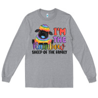 Heather Grey i'm the rainbow sheep of the family Long Sleeve Tee - MaliasSmallBusiness