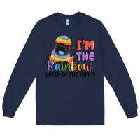 Navy i'm the rainbow sheep of the family Long Sleeve Tee - MaliasSmallBusiness