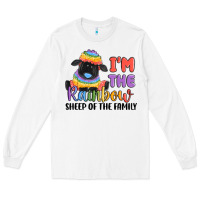 White i'm the rainbow sheep of the family Long Sleeve Tee - MaliasSmallBusiness