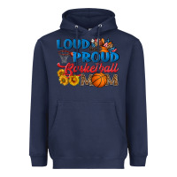 Navy loud and proud basketball mom Heavyweight Hoodie - HRA Design Shop