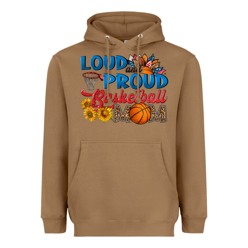 Loud And Proud Basketball Mom Heavyweight Hoodie by HRA Design Shop | Teevron