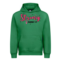 Emerald strong joshua 1 9 Urban Hoodie - MaliasSmallBusiness
