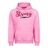 Fuchsia Pink strong joshua 1 9 Urban Hoodie - MaliasSmallBusiness