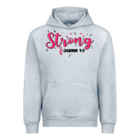 Heather Grey strong joshua 1 9 Urban Hoodie - MaliasSmallBusiness
