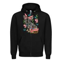Black easter french bulldog Zipper Hoodie - RanaPortraitStore