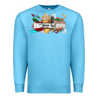 Ocean Blue costomized teachers name Premium Sweatshirt - AdoDesignShop