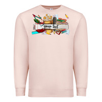 Pale Pink costomized teachers name Premium Sweatshirt - AdoDesignShop