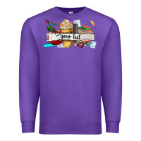 Purple costomized teachers name Premium Sweatshirt - AdoDesignShop