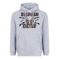 Heather Grey halloween sister Heavyweight Hoodie - CowhideDigitalArt