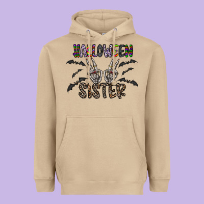 Halloween Sister Heavyweight Hoodie Designed By Cowhidedigitalart