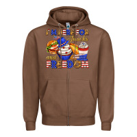 Chestnut i m here for snacks and freedom Zipper Hoodie - texasbilliewilder