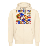 Sandshell i m here for snacks and freedom Zipper Hoodie - texasbilliewilder