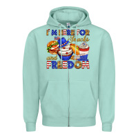 Seafoam i m here for snacks and freedom Zipper Hoodie - texasbilliewilder