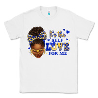 White sorority colors blue and gold it's the self love f Classic Tee - texasbilliewilder