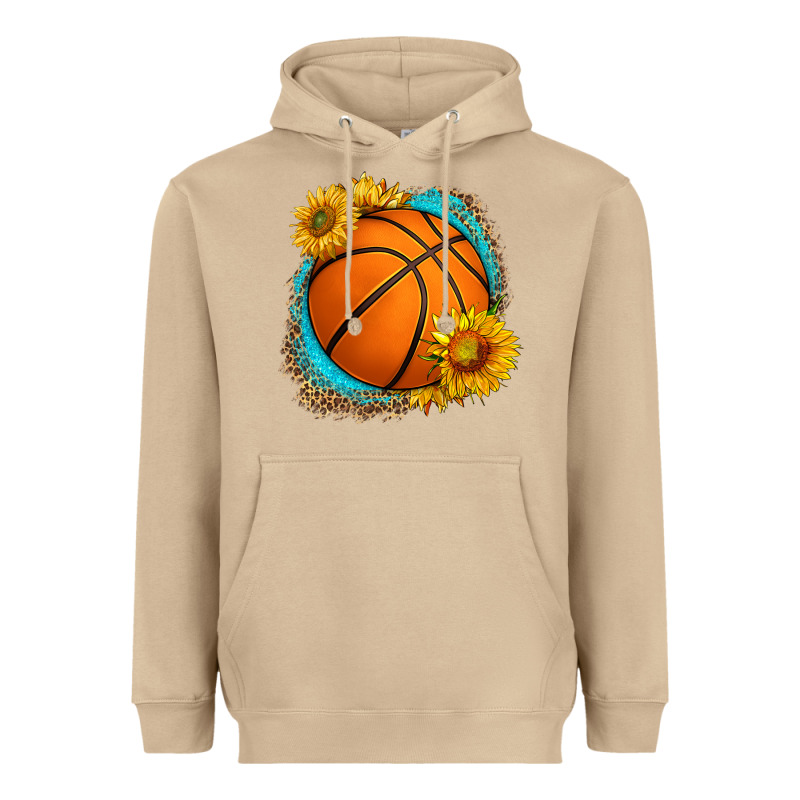 Western Basketball With Sunflower Heavyweight Hoodie by HRA Design Shop | Teevron