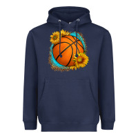 Navy western basketball with sunflower Heavyweight Hoodie - HRA Design Shop