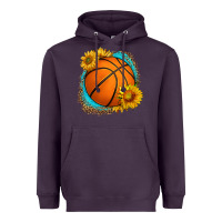 Plum western basketball with sunflower Heavyweight Hoodie - HRA Design Shop