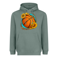 Sage western basketball with sunflower Heavyweight Hoodie - HRA Design Shop