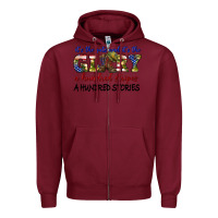 Burgundy its the guts and its the glory a hundred stripes Zipper Hoodie - texasbilliewilder