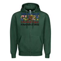 Sports Green its the guts and its the glory a hundred stripes Zipper Hoodie - texasbilliewilder