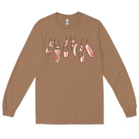 Toasted Coconut ballerina ballet shoes Long Sleeve Tee - MaliasSmallBusiness