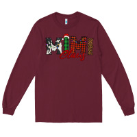 Burgundy mimi claus Long Sleeve Tee - BarkalooDesign