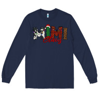 Navy mimi claus Long Sleeve Tee - BarkalooDesign