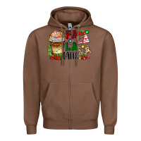 Chestnut fa la la la latte Zipper Hoodie - Zillion Design Studio