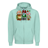 Seafoam fa la la la latte Zipper Hoodie - Zillion Design Studio