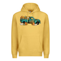 Antique Gold pumpkin farm truck no background Premium Hoodie - Jasminsmagicworld