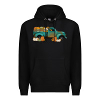 Black pumpkin farm truck no background Premium Hoodie - Jasminsmagicworld