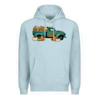 Blue Mist pumpkin farm truck no background Premium Hoodie - Jasminsmagicworld