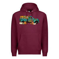 Burgundy pumpkin farm truck no background Premium Hoodie - Jasminsmagicworld