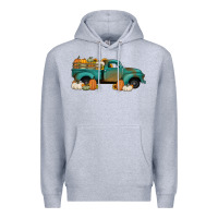 Heather Grey pumpkin farm truck no background Premium Hoodie - Jasminsmagicworld
