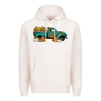 Pale Pink pumpkin farm truck no background Premium Hoodie - Jasminsmagicworld