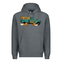 Rock pumpkin farm truck no background Premium Hoodie - Jasminsmagicworld
