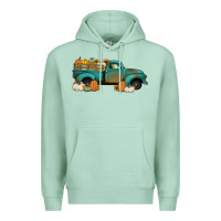 Seafoam pumpkin farm truck no background Premium Hoodie - Jasminsmagicworld