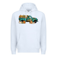 White pumpkin farm truck no background Premium Hoodie - Jasminsmagicworld