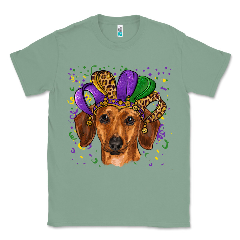 Mardi Gras Hat Dachshund Classic Tee by RanaPortraitStore | Teevron