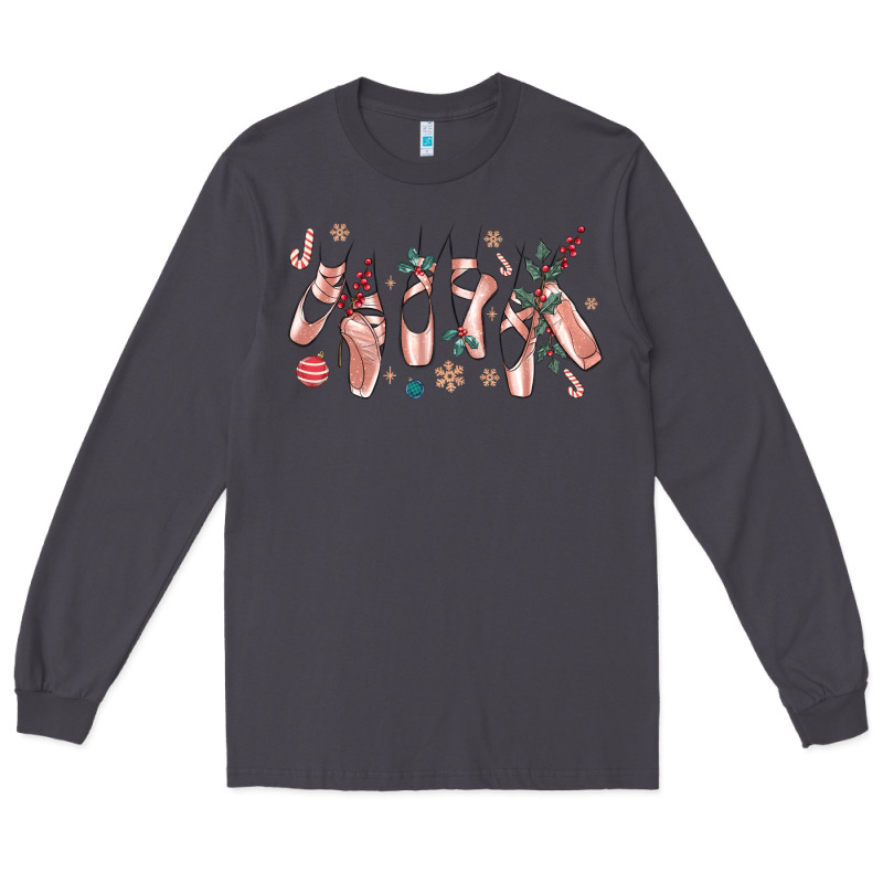 Christmas Ballerina Shoes Long Sleeve Tee by MaliasSmallBusiness | Teevron