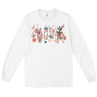 White christmas ballerina shoes Long Sleeve Tee - MaliasSmallBusiness