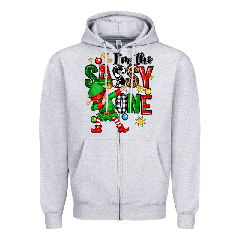 Im The Sassy One Elf Zipper Hoodie by Zillion Design Studio | Teevron