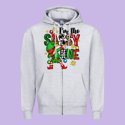 Zipper Hoodie im the sassy one elf
