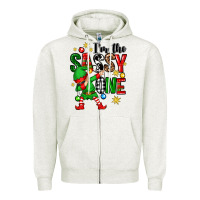 Oatmeal Heather im the sassy one elf Zipper Hoodie - Zillion Design Studio