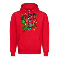Red im the sassy one elf Zipper Hoodie - Zillion Design Studio