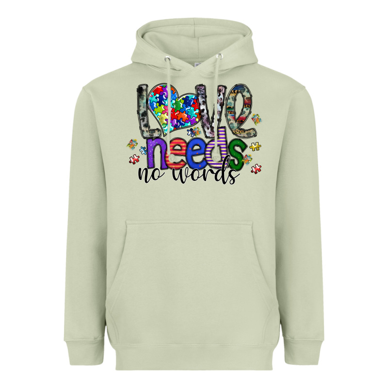 Love Need No Words Heavyweight Hoodie by SublimationCraftShop | Teevron