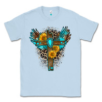 Dusty Blue gemstone cross Classic Tee - Zillion Design Studio